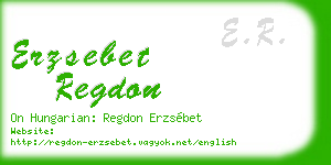 erzsebet regdon business card