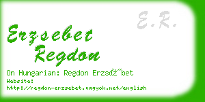 erzsebet regdon business card